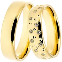 Trauring DOOSTI "Schmuck Geschenk Silber 925 Trauring Ehering Partnerring LIEBE" Gr. 54, gold (gelbgoldfarben), Fingerringe, Damen, 54,mit Zirkonia, Silber 925 (Sterlingsilber), 5,5mm, Trauring, Made in Germany - wahlweise mit oder ohne Zirkonia