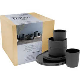 CreaTable Futuro Tafelservice-Set schwarz, 8-tlg. 21540,