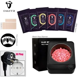 Wachs-Tauchtopf für Enthaarung, Haarentfernung, Wachserhitzer, Enthaarungswärmer, Maschine, Spa-Schmelzbrenner mit 6 Wachsbohnen für Bikini EU plug