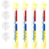 4 Stück Kühlschrankthermometer Saugnapf Kühlschrank Gefrierschrank Thermometer