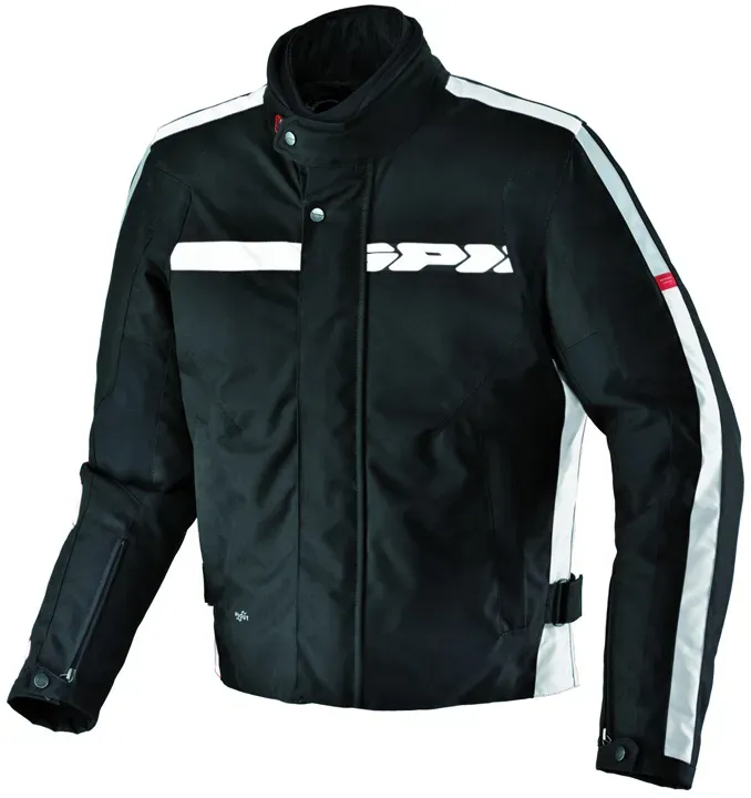 Spidi Symbol Motorfiets textiel jas, zwart-wit, 3XL Voorman