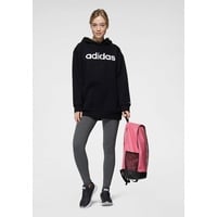 Adidas Essentials Oversize Fleece Hoodie, BLACK/WHITE,