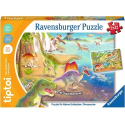 Ravensburger Puzzle 2 x 12 Teile Puzzle tiptoi Puzzeln, Entdecken... Dinosaurier 00198, 1000 Puzzleteile