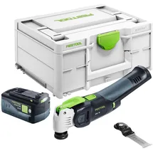 Festool VECTURO OSC 18 E-Basic Akku Oszillierer 18 V Starlock Max Brushless + 1x Akku 5,0 Ah + Systainer - ohne Ladegerät