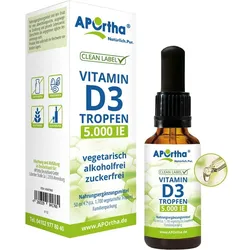 Vitamin D3 5.000 IE pro Tropfen - ca. 1.700 vegetarische Tropfen - 50 ml 50ML