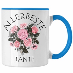Trendation Tasse Trendation – Beste Tante Tasse Geschenk Kaffeetasse für Beste Tante der Welt Geschenkidee Geburtstag blau
