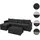 Mendler Poly-Rattan Garnitur HWC-J34 7-tlg. Schwarz