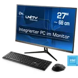 CSL Unity F27B-ALS, 68,58 cm (27 Zoll, Full HD) - Leistungsstarker AIO Intel UHD Graphics), PC F27-ALS N200 Windows 11 schwarz
