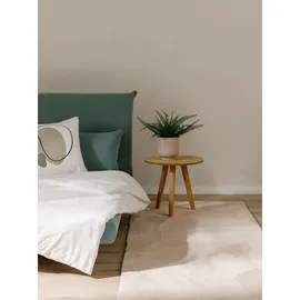 benuta Kunstfellteppich, Beige, Kunststoff, Rechteckig, 70x200 cm, pflegeleicht, Teppiche & Böden, Teppiche, Fellteppiche