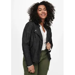 Lederimitatjacke »CARAVANA FAUX LEATHER BIKER OTW«, mit Biker-Details, Gr. 48, schwarz, , 94745024-48