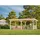 Palmako Pavillon Lenna 5,88 x 3,00 m weiß lackiert inkl. Seitenwand und Regenrinne