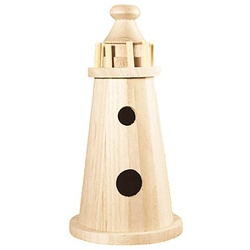 Leuchtturm aus Holz, 19 cm