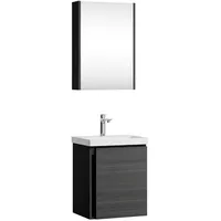 Planetmöbel Badmöbel-Set mit Spiegelschrank 50cm (Anthrazit)