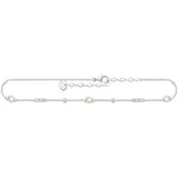 Thomas Sabo Fußkette mit Perlen und weiße Steine, AK0034-167-14-L27V