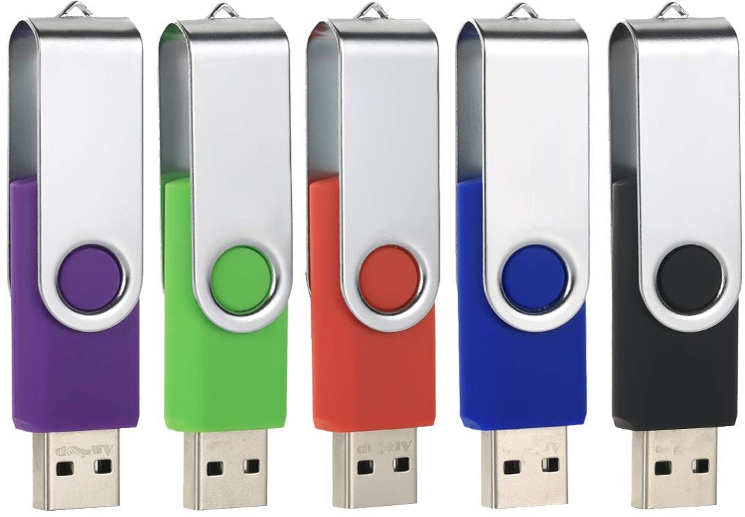 Wholesale USB-Stick, 5/10/20 Stück – USB 2.0 Flash Drive Speicherstick für PC Wins 7/8/10 (2 GB, 5 Stück), mehrfarbig