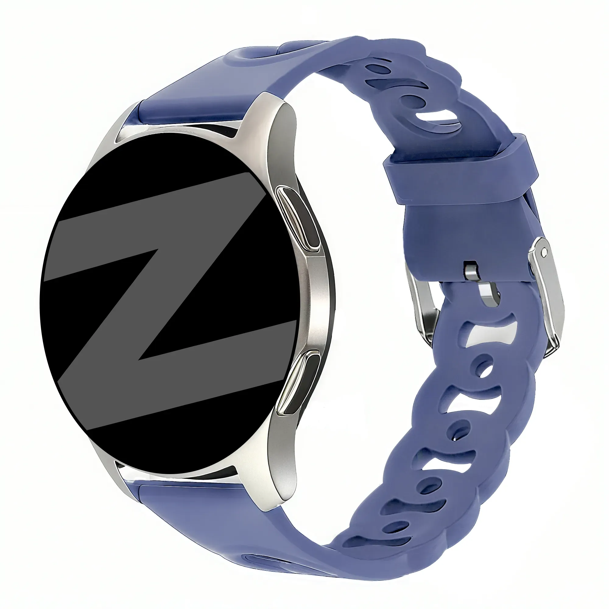 Bandz Actyve Smartwatch 20mm Armband Silikon 'Chains' für Actyve Smartwatch 20mm - Lavendel - Schnallenverschluss