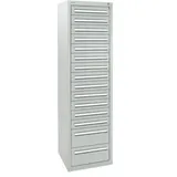 Stumpf Schubladenschrank Serie T-100/35-5, 15 Schubladen lichtgrau (13x100, 2x200mm)