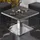 GGM Möbel Bistro Loungetisch 60 x 60 x 41 cm Schwarz Marmor/Edelstahl