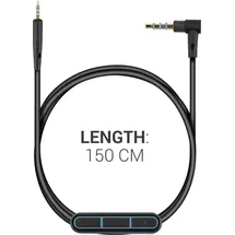 kwmobile Kopfhörerkabel für Bose QuietComfort 35 / 35II / 25 / QC25 / QC35 II / QC35 / On-Ear 2 / OE2 / OE2i / SoundTrue - Ersatz Kabel 150 cm - Schwarz