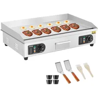 Vevor Grillplatte 72 x 39 cm Edelstahl weiß