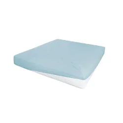 Jersey-Elasthan Boxspringbetttuch , blau , Baumwollmischgewebe , Maße (cm): B: 150 H: 26 T: 26