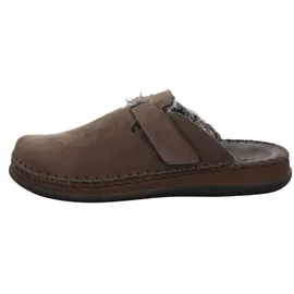 ROHDE Herren Pantoffel Hausschuh Leder Warmfutter Alassio 6790, Größe:41 EU, Farbe:Braun