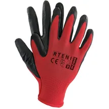 Reis Rteni_Cb10 Schutzhandschuhe, Rot-Schwarz, 10 Größe, 12 Stück