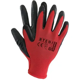 Reis Rteni_Cb10 Schutzhandschuhe, Rot-Schwarz, 10 Größe, 12 Stück