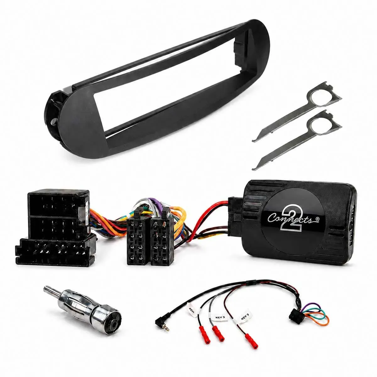 VW Beetle 1 DIN Radioblende mit Lenkradfernbedienung