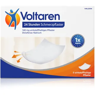 Voltaren 24 Stunden Schmerzpflaster mit Diclofenac bei akuten Muskelschmerzen, 5 Pflaster