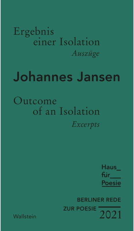 Ergebnis Einer Isolation - Johannes Jansen  Gebunden