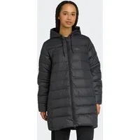 adidas Damen, Jacke Essentials CLIMAWARM 3-Streifen Light Daunenparka mit Kapuze, Größe S, schwarz, BLACK