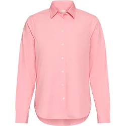 Langarmbluse GANT "REG POPLIN SHIRT", Damen, Gr. 44, pink (geranium pink), Web, Obermaterial: 100% Baumwolle, casual, regular fit, Langarm, Blusen