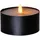 MARELIDA XXL LED Teelicht gelbe LED H: 7cm D: 10cm Batteriebetrieb Timer Outdoor schwarz
