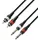 Adam Hall Audiokabel K3 TPC 0100 M 2x Cinch-Stecker / 2x 6,3mm Klinken-Stecker 1,0m (nicht verfügbar)