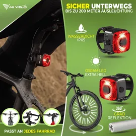MIVELO CUBE Fahrradlicht Set Beleuchtungsset