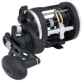 Penn Rival Level Wind Rollen, Schwarz/Silber