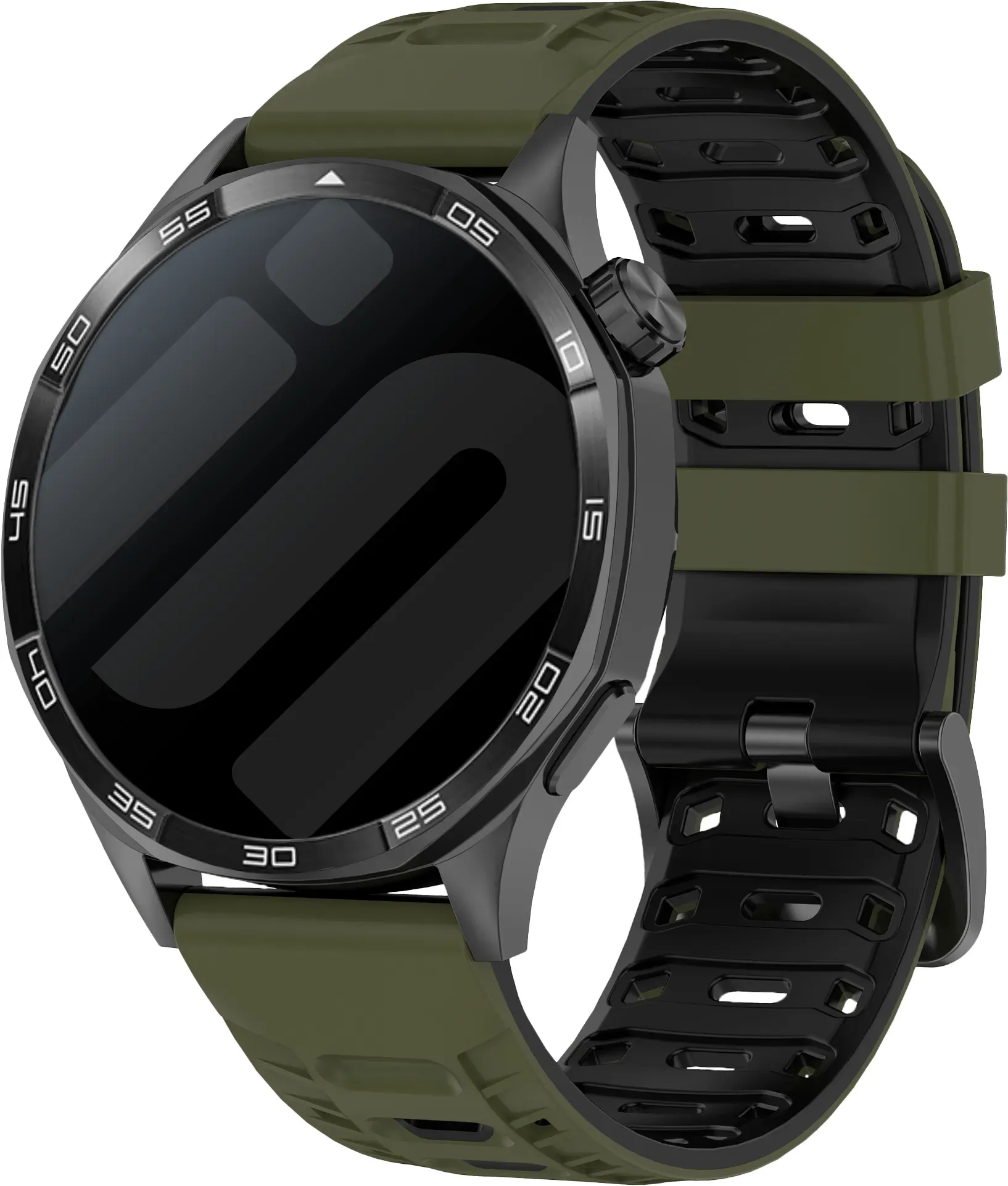 Strap-it Nothing CMF Watch 3 Pro Armband Silikon 'Sport' für Nothing CMF Watch 3 Pro - Grün/Schwarz - Schnallenverschluss