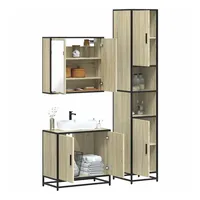 VidaXL Badmöbel-Set Sonoma 3-tlg. Eiche