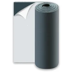 Kautschuk Platten, Isoliermatte, Endlosplatten schwarz, selbstklebend (Ausführung: 10 m2 - 10 mm Dämmdicke)