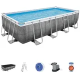 BESTWAY Power Steel Frame Pool Set 549 x 274 x 122 cm inkl. Filterpumpe