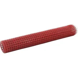 vidaXL Drahtzaun 100 x 100 cm Rot/Stahl