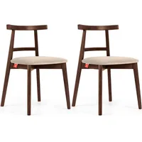 Konsimo Holzstuhl LILIO creme 2er Set