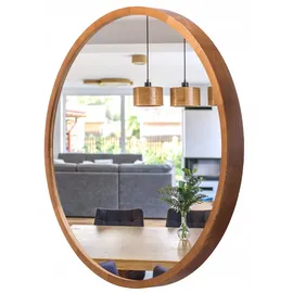stolarnia pika Runder Wandspiegel 57 cm Braun