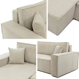 Mirjan24 Ecksofa Dunkelgrau, Textil, 5-Sitzer, L-Form,L-Form, 244x145 cm, Wohnzimmer, Sofas & Couches, Wohnlandschaften, Ecksofas