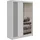 MKS Schiebetürenschrank DIANA 150 x 216 x 61 cm Weiß/Schwarz