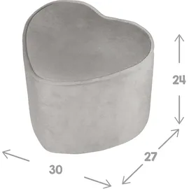 roba Kinderhocker Lil Sofa Herzform grau