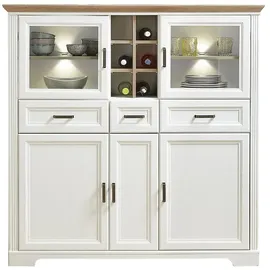 Innostyle Highboard 143 x 150 x 42 cm Pinie hell / Artisan Eiche