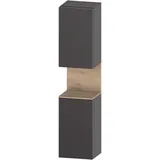 Duravit Qatego Hochschrank 40 x 36 x 176 cm Graphit Supermatt/mit Nischenbeleuchtung Holz