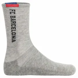 FC Barcelona Socken, 7er Pack - Tennis Socks, Schriftzug-Logo, Baumwollmischung, einfarbig, Schwarz/Grau/Weiß 23-26